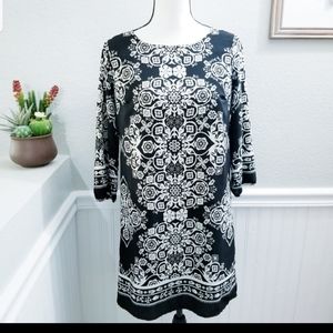 Old Navy Black and White Patterned Dress